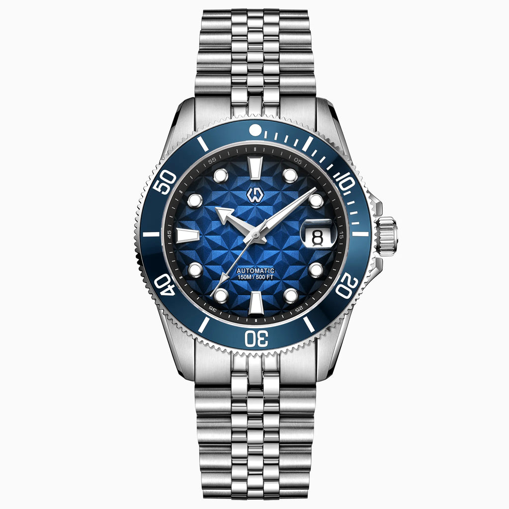Neurest Facet Automatic Diver Watch-Luxury Geometric Dial