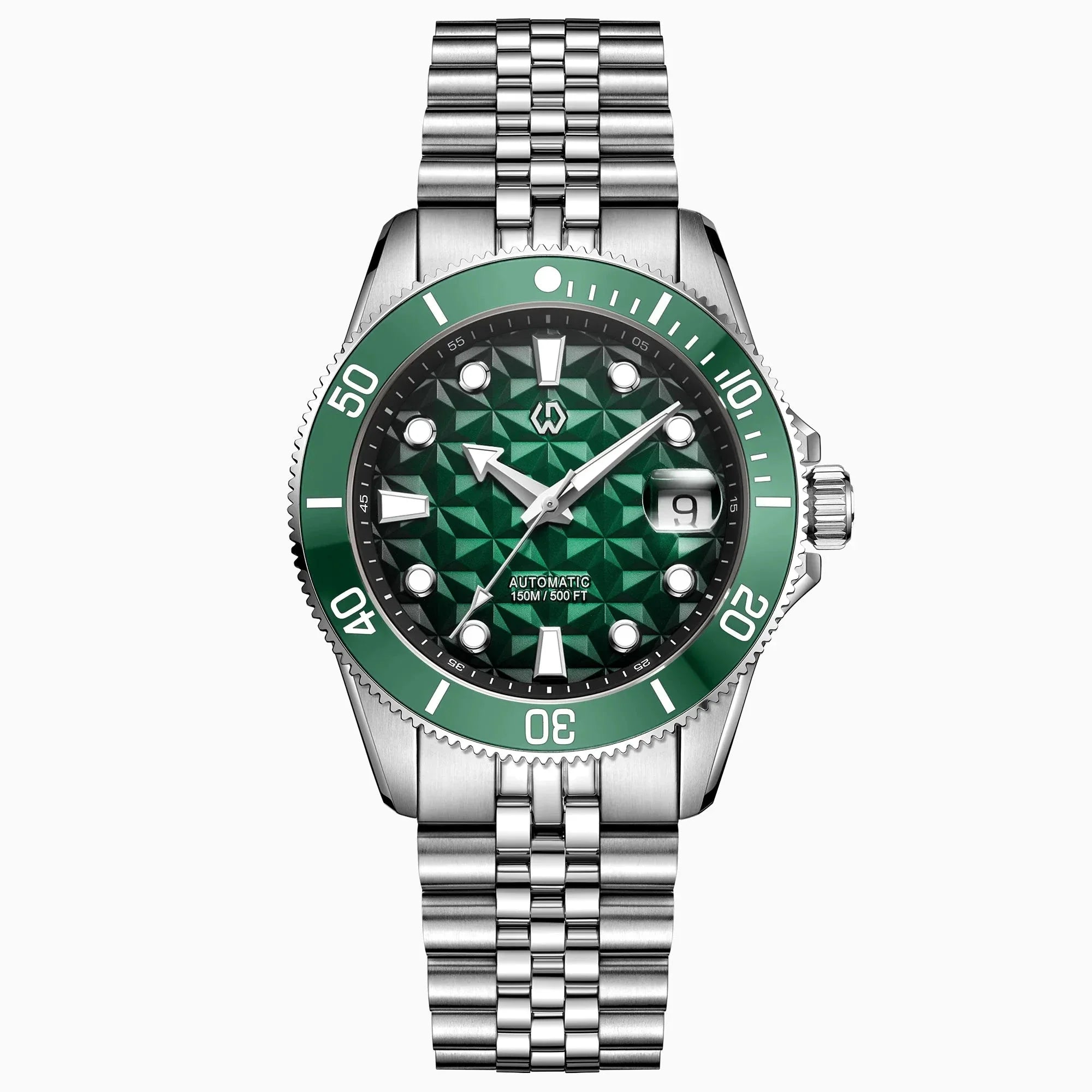 Neurest Facet Automatic Diver Watch-Luxury Geometric Dial