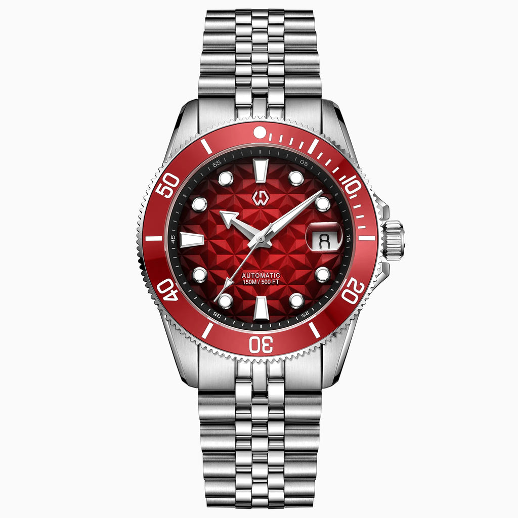Neurest Facet Automatic Diver Watch-Luxury Geometric Dial