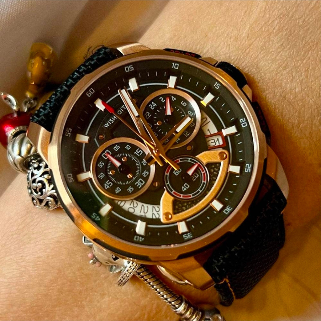 Wishdoit GT Chronograph watch - Carrerra Gold Edition
