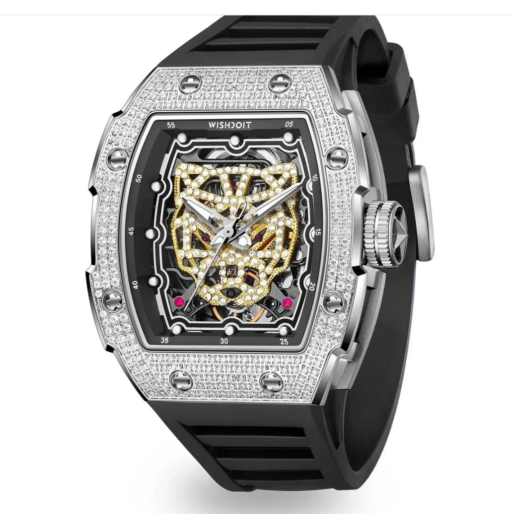Snow Leopard Automatic & Luxury watch-Gold & Silver Edition
